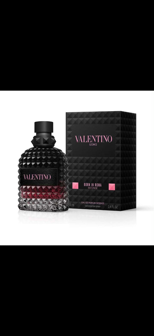 Valentino Uomo Born in Roma Intense perfume bottle and box