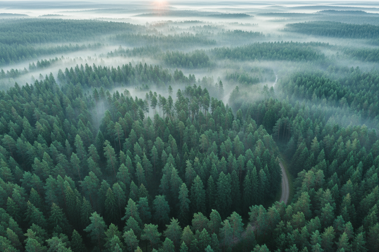 Pine forest fresh clean scent
